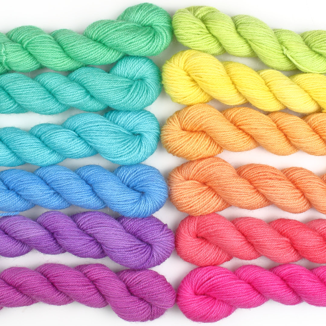 All 12 colours in the Sherbet Rainbow