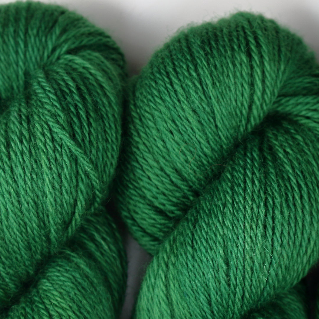 Grass green skeins of Nene DK